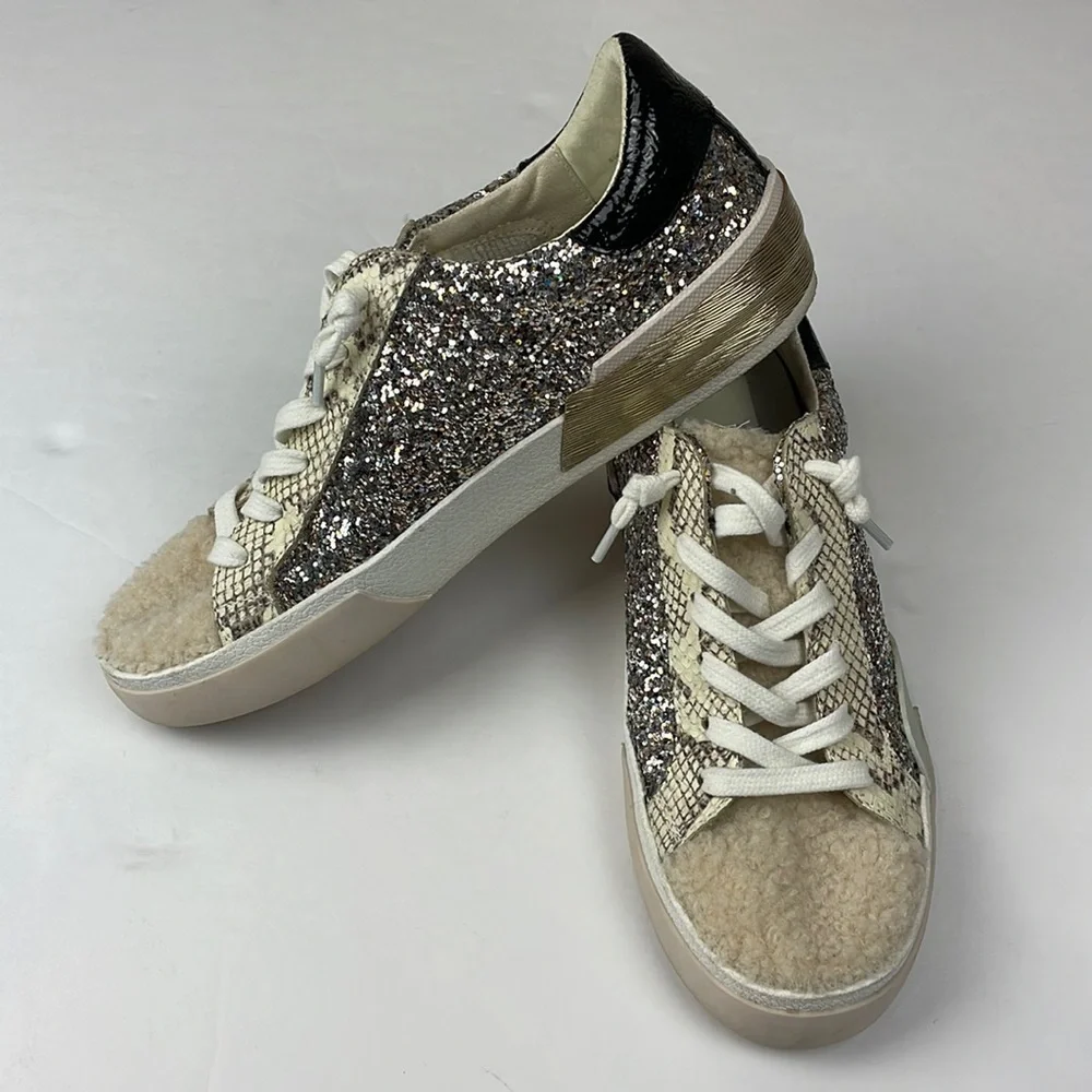DOLCE Vita Zina Plush Glitter Sneakers